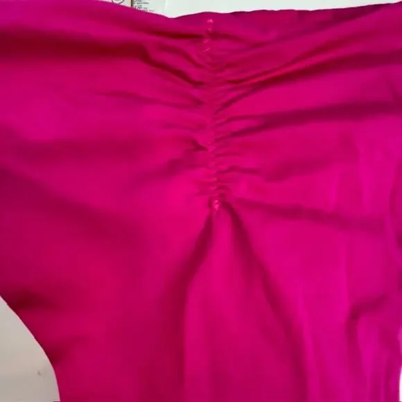 Becca Raspberry Ruched Swim Bottom Separates Small - Picture 7 of 9